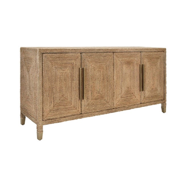 New special order item. Not vintage. Introducing the Casey Wrapped Rope Four Door Buffet, complete with striking satin...