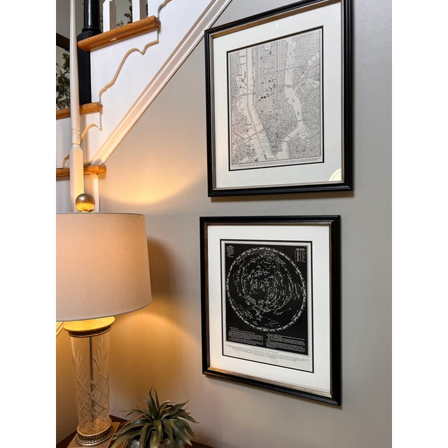Vintage Constellation Star Map Framed - Authentic Vintage 1940s Print For Sale - Image 4 of 4