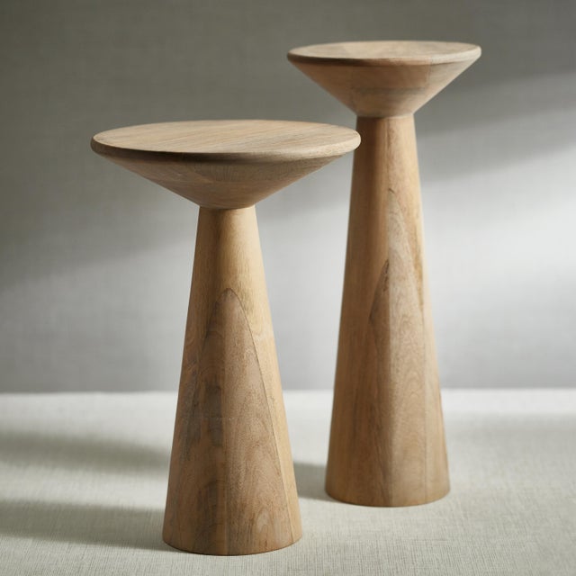 Brescia Mango Wood Accent Table, Short- 18" For Sale - Image 4 of 5