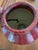 Vintage Red & Cream Studio Pottery Double Handled Vessel For Sale - Image 10 of 11