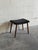 Mid-Century Modern Danish Modern Teak Ottoman Footstool Black Vinyl Mid Century Scandinavian Stool For Sale - Image 3 of 7