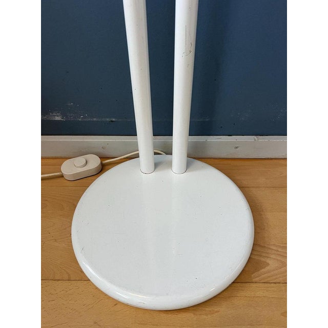 Glass Vintage Space Age White Acrylic Glass Floor Lamp For Sale - Image 7 of 11