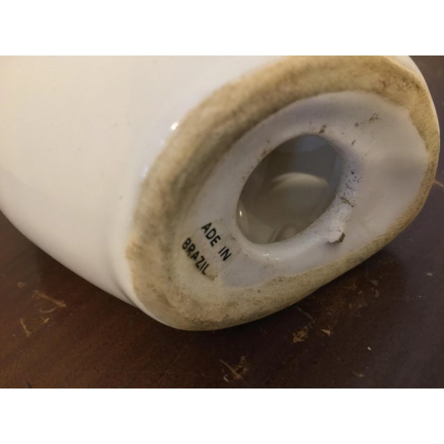 Petite Mid Century Ceramic White Cat Figurine For Sale - Image 11 of 12