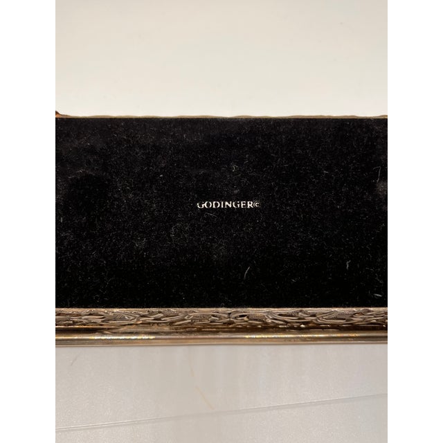 1990s Godinger Silver Silverplate Floral Scrollwork Jewelry Box For Sale - Image 10 of 13