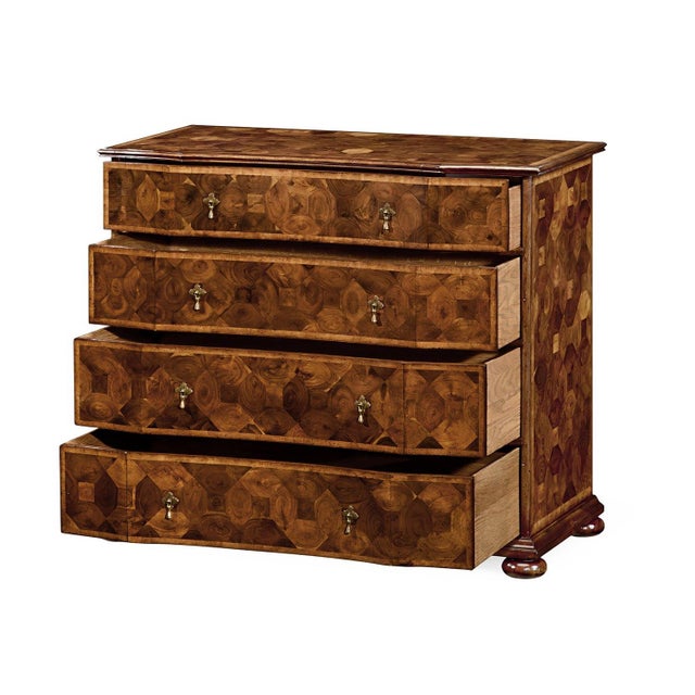 English English Oyster Veneer Chest of Drawers – William and Mary Style For Sale - Image 3 of 5
