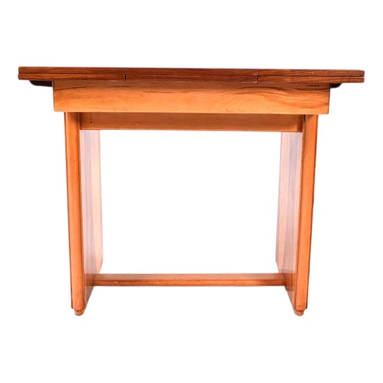 Small Art Deco Walnut Dining Table, 1920s For Sale