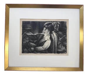 “ Second Ave.,”L” 1930 Original Lithograph by Alexander Z. Kruse