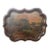 Mid 19th Century French Landscape Bridge Over River Scene Hand Painted Tole Tray For Sale