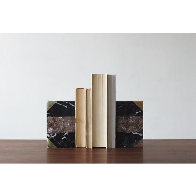 Mid-Century Modern Art Deco French Marble Bookends, 1930s, Set of 2 For Sale - Image 3 of 5