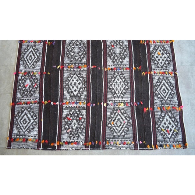 Vintage Primitive Kilim Hand-Woven Rug - 5'2" X 7' For Sale - Image 6 of 9