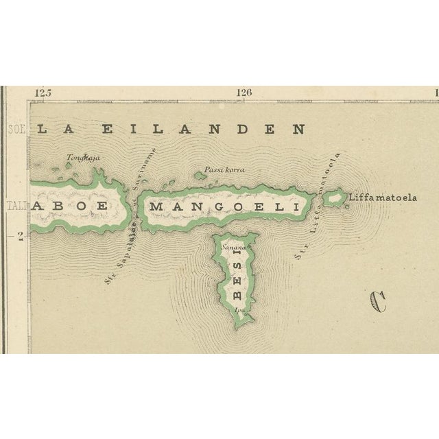 Antique Map of Ceram, Ambon, Banda, Buru and Moluccas from Dornseiffen, 1884 For Sale - Image 4 of 9