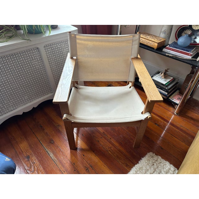 1980s 1980s Canvas Sling Safari Lounge Chair For Sale - Image 5 of 8