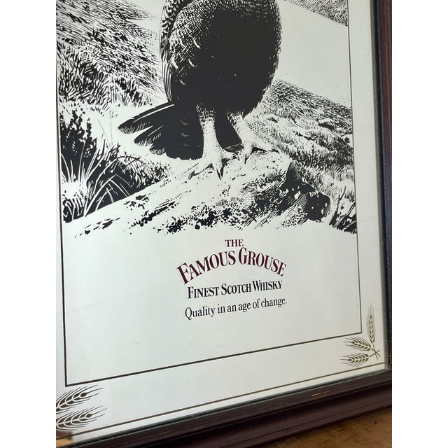 Black Vintage Advertising Mirror from Famous Grouse, 1970s For Sale - Image 8 of 17