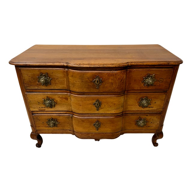 Louis XV Commode with Three Drawers in Walnut, 1700s For Sale