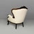 Italian Luigi Filippo Style Armchairs in Wood and White Fabric, 1930s, Set of 2 For Sale - Image 4 of 18