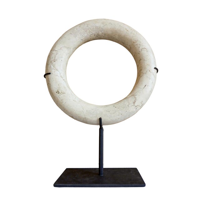 Marble Ring Sculpture on Stand For Sale - Image 10 of 14