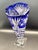 Vintage Crystal Cobalt Blue Overlay Cut Crystal Vase from Meissen, 1960s For Sale - Image 10 of 18
