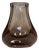 Sculptural Bohemian Smoked Glass Vase by Miroslav Klinger for Zelezny Brod ZBS, Czechoslovakia, 1950s For Sale