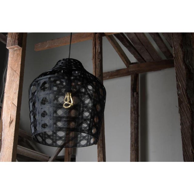 Contemporary Galvanized Iron Wire Pendant, Black - Macarena by Schema for Oggetti For Sale - Image 3 of 3