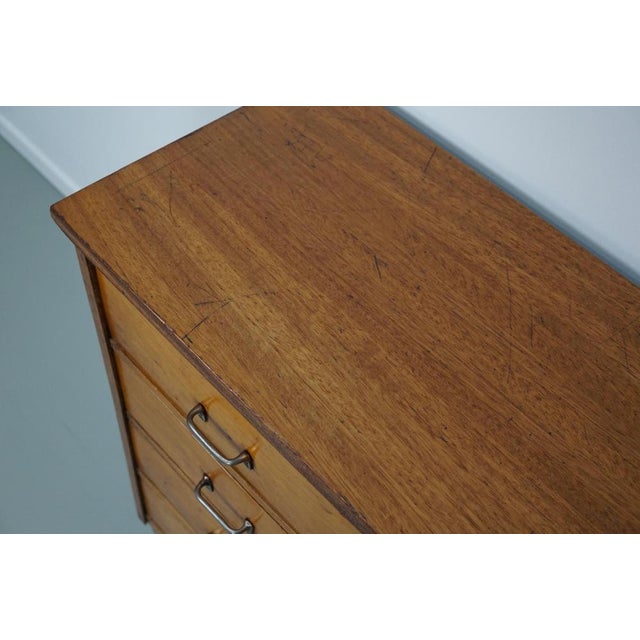 Mid-20th Century Dutch Industrial Beech Apothecary Cabinet For Sale - Image 13 of 15