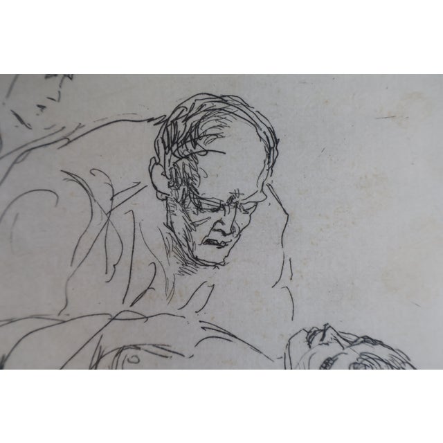 Wood Rare Albert Sterner Signed “The Doctor” 1928 Etching—Artist-Inscribed 2nd State, Edition of 50 For Sale - Image 7 of 16