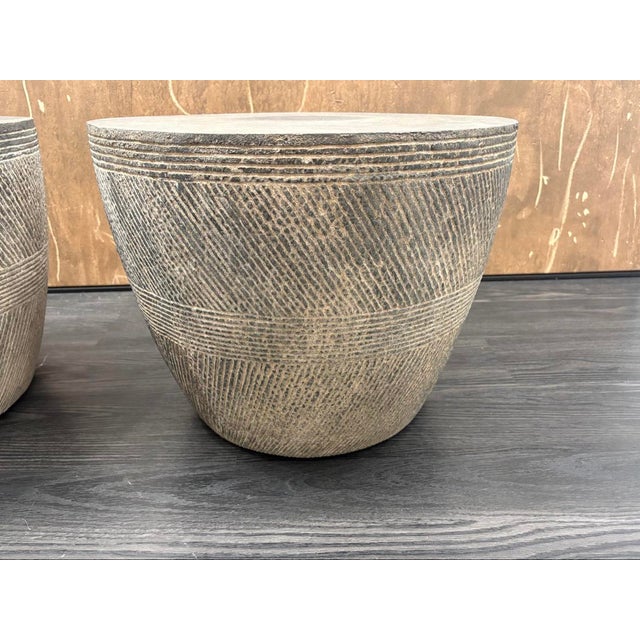 2020s Rh Restoration Hardware Vetro Round Side Table – 21" Diam., Set of 2 For Sale - Image 5 of 18