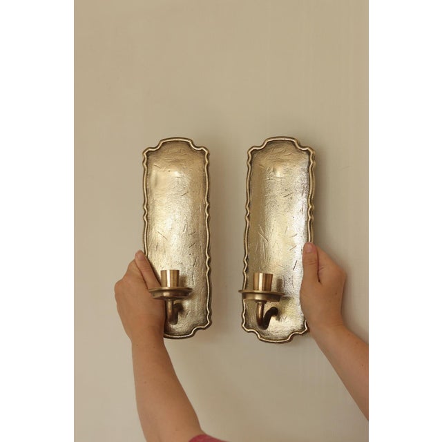 Mid-Century Swedish Brass Sconces from Scandia, Set of 2 For Sale - Image 9 of 14