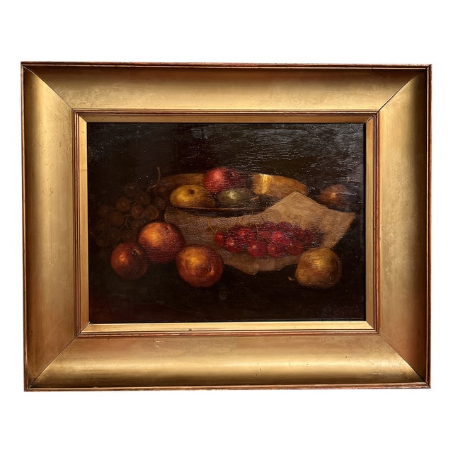 Still Life Composition, 1800s, Oil Painting on Board, Framed For Sale