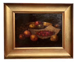 Still Life Composition, 1800s, Oil Painting on Board, Framed