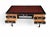 Wood Mid 20th Century Hollywood Regency Ebonized Desk With Cognac Leather Top by Sligh-Lowry For Sale - Image 7 of 17