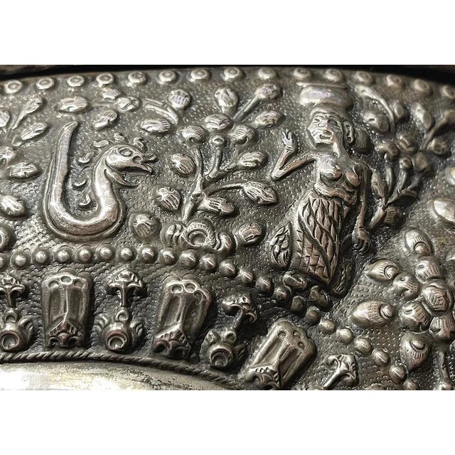 Indonesian Yogya Djokja Bread Basket with Human and Anima Figures, 1890s For Sale - Image 5 of 13