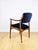 Vintage Danish Office Armchair in Navy Blue, 1970s For Sale - Image 4 of 11