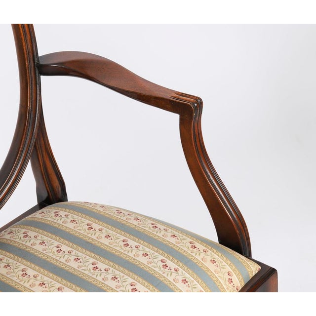 Wood Mid-Century English Harrods Shield Back Dining Chairs, Set of 12 For Sale - Image 7 of 17