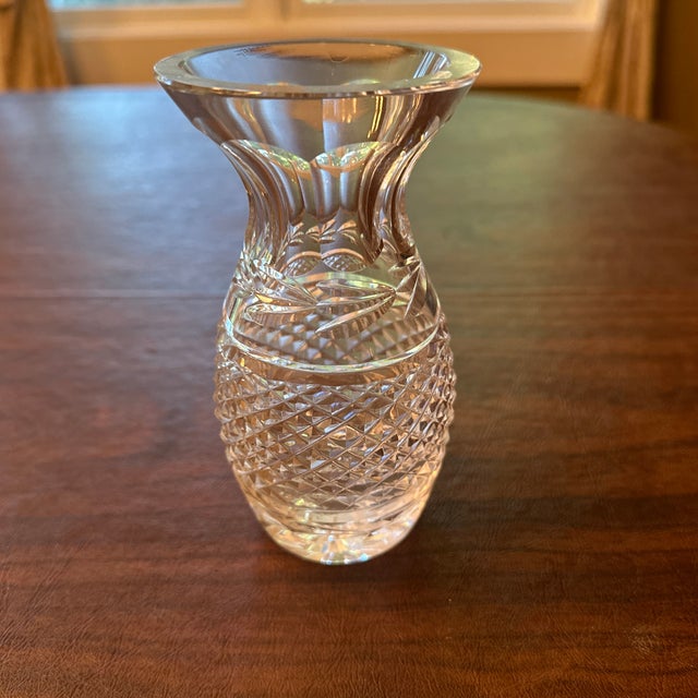 Mid 20th Century Small Crystal Vase For Sale - Image 11 of 11