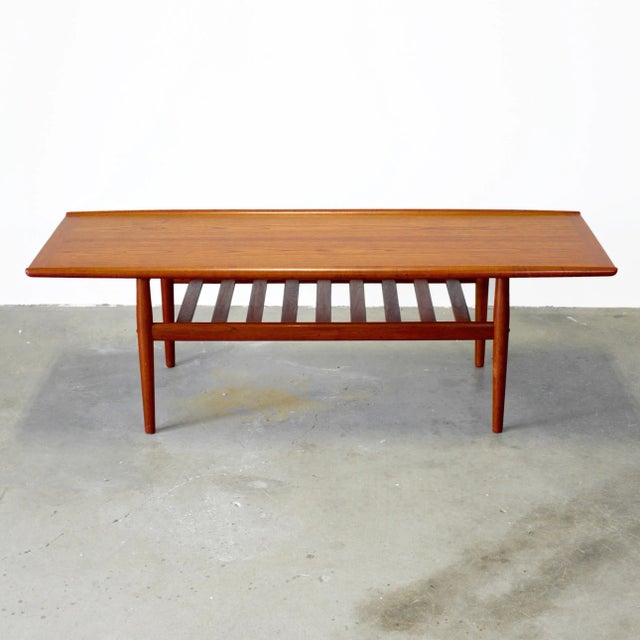Glostrup Møbelfabrik Danish Teak "Surfboard" Coffee Table by Glostrup Møbelfabrik Attributed to Grete Jalk For Sale - Image 4 of 10