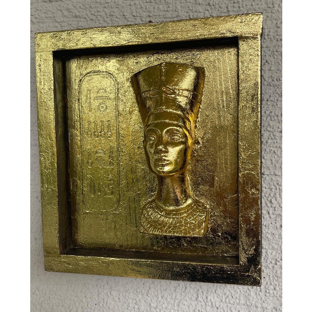 Early 21st Century Egyptian Sculpture of Queen Nefertiti in Gold Leaf & Pine from Jumaart, 2024 For Sale - Image 5 of 5