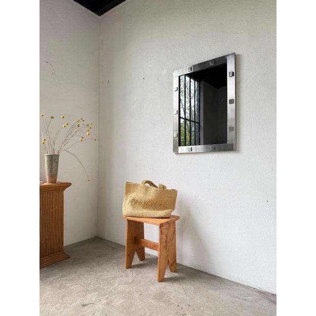 Vintage Chrome Mirror, 1970s For Sale - Image 6 of 18