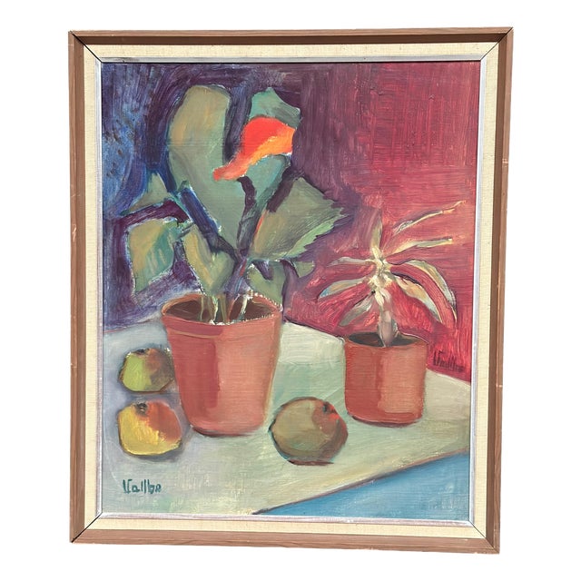 Valbo, Still Life, 1960s, Oil on Panel, Framed For Sale