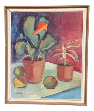 Valbo, Still Life, 1960s, Oil on Panel, Framed