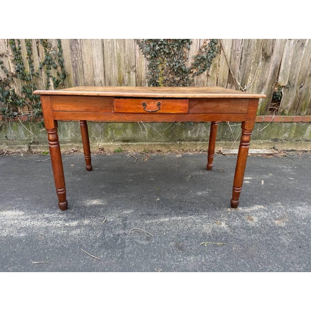 Antique Early American primetive style 1 drawer Table Solid wood frame, old antique nails. Handcrafted in circa late 19th...