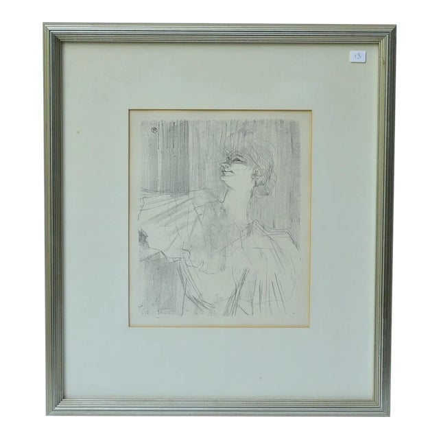 Henri Toulouse-Lautrec, Yvette Guilbert, 11 1/2"x9" Lithograph For Sale