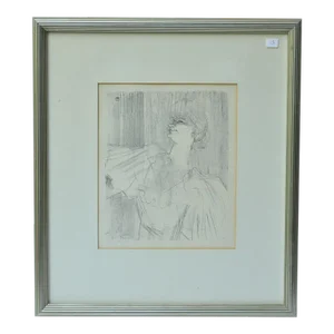 Henri Toulouse-Lautrec, Yvette Guilbert, 11 1/2"x9" Lithograph