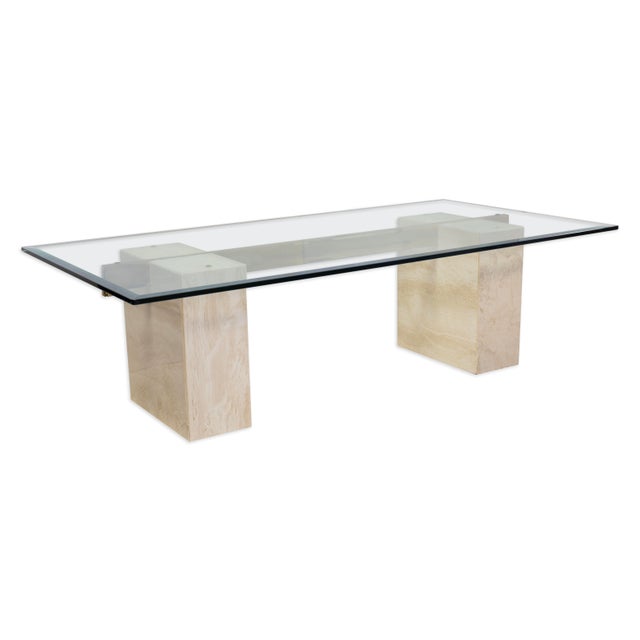 This vintage Artedi coffee table showcases the brand’s iconic balance of sculptural form and refined materials. A thick,...