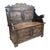 Mid 19th Century Oak Carved Panel Back and Front Settle With Griffin Head Arms For Sale