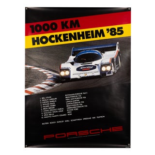 Porsche 1000km Hockenheim Porsche Poster by Gruppe C, 1985 For Sale