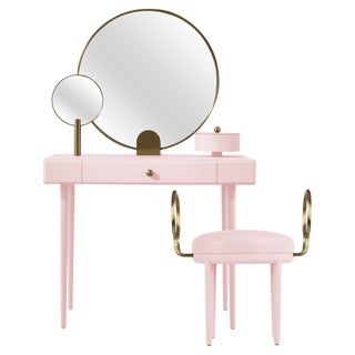 Rose Selavy Vanity Desk with Stool by Thomas Dariel, Set of 2 For Sale