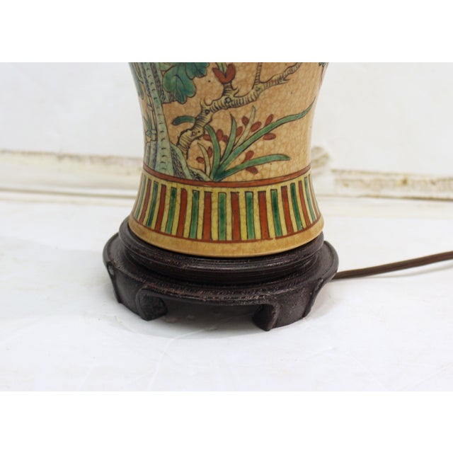 Late 19th Century Japanese Baluster Form Vase Mounted as a Lamp For Sale In Raleigh - Image 6 of 9