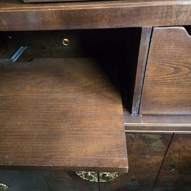 Vintage Henredon Folio 10 Chinoiserie Entertainment Storage Armoire 72" For Sale - Image 13 of 18