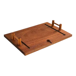 Vintage Danish Teak Wood Charcuterie/Carving Board With Handles in the Style of Richard Nissen