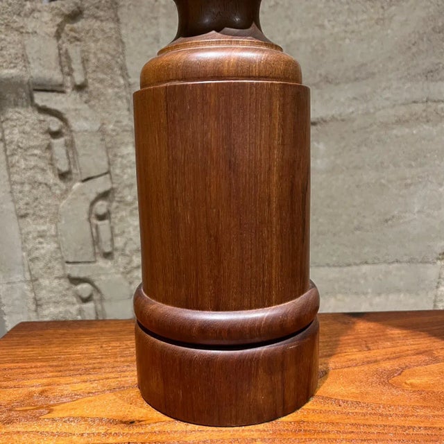 1950s Sculptural Table Lamps Solid African Mahogany For Sale - Image 9 of 11